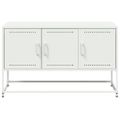 vidaXL TV skrinka biela 100,5x39x60,5 cm oceľ