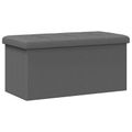 vidaXL Skladacia úložná lavička Svetlosivá 180 kg 80 L 77 x 38 x 38 cm