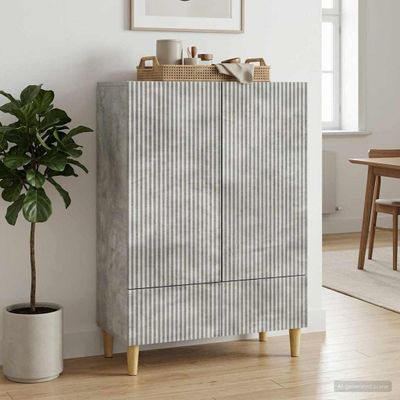 vidaXL Servírovacia skriňa so zásuvkou Betónovo sivá 66 x 34,5 x 95 cm