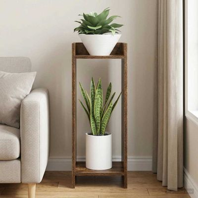 vidaXL Stojan na rastliny Údený Dub 30 x 30 x 80 cm Konštruované drevo
