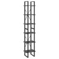 vidaXL Vysoký regál sivý 40x30x210 cm masívna borovica