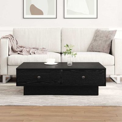 vidaXL Konferenčný stolík Čierny dub 90 x 90 x 28 cm Kompozitné drevo