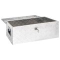 vidaXL Úložný box strieborný 90x47x33,5 cm hliník