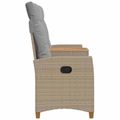 vidaXL Hojdačka s tabletou 2 -Seater 126 x 65 x 112 cm polyratan