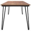 vidaXL Záhradný stôl so sponkovými nohami 200x90x75 cm akáciový masív