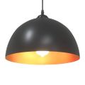 vidaXL Závesné lampy 2 ks, výškovo nastaviteľné, E27, čierne, Ø 30 cm, kovové