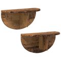 vidaXL Stenná polica 2 ks Staré drevo 48 x 24 x 24 cm Kompozitné drevo