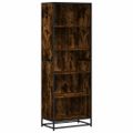 vidaXL Knižnica dymový dub 60x35x170,5 cm kompozitné drevo