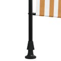 vidaXL Vonkajšia roleta oranžovo-biela 120x270 cm látka a oceľ