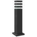 vidaXL Vonkajšia stojaca lampa so senzorom čierna 50 cm hliník