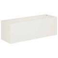 vidaXL Záhradný kvetináč Biela 60 x 20 x 20 cm Studený valcovaný oceľ