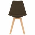 vidaXL 7-dielna jedálenská súprava hnedá