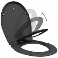 vidaXL WC sedadlo Antracit 47 x 37 x 4 cm Duroplast