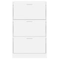 vidaXL Botník biely 63x24x103 cm spracované drevo