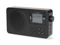 Prenosné rádio NEDIS RDFM2225BK FM, Bluetooth, napájenie batériou/USB, budík