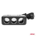 Predlžovacia zásuvka 2x USB-A 1x USB-C QC4.0 12/24V 120W 80cm AMiO-04366
