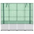 vidaXL Záhon s krytom na skleník ratanový vzhľad 160x40x153 cm