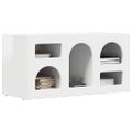 vidaXL TV skrinka ELST 80 x 35 x 40 cm Vysoký lesk bielej