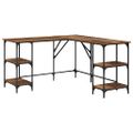 vidaXL Stôl Staré drevo 139 x 139 x 75 cm Kompozitné drevo