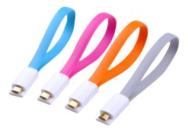 Mini Magnetický USB nabíjací kábel modrý 225mm BELLAPROX s microUSB konektorom, bulk