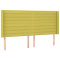 vidaXL Čelo postele s LED zelené 163x16x118/128 cm látka