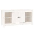 vidaXL TV skrinka biela 103x36,5x52 cm masívna borovica