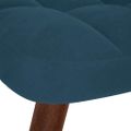 Hojdacie kreslo vidaXL so stoličkou Blue Velvet
