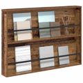 vidaXL Regál na časopisy Staré drevo 100 x 12 x 70 cm Kompozitné drevo
