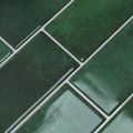 vidaXL Subway dlažba 20 ks Tmavozelená 29 x 21 cm Polyuretán a PET