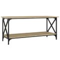 vidaXL Konferenčný stolík dub sonoma 100x45x45cm sprac. drevo a železo