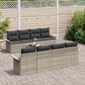 vidaXL Súprava záhradných pohoviek 9 ks Svetlosivá polyratan