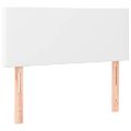 vidaXL Čelo postele s LED biele 80x5x78/88 cm umelá koža