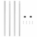 vidaXL Stĺp na plot. 2 ks Strieborná Povrchovo upravená oceľ