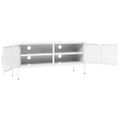 vidaXL TV skrinka biela 105x35x50 cm oceľ