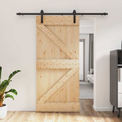 vidaXL Posuvné dvere Prírodná a čierna 95 x 210 cm