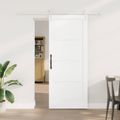 vidaXL Posuvné dvere ORKDAL 83 x 202 cm Borovicový masív Biela