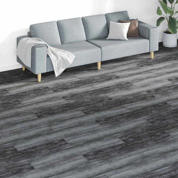 vidaXL Podlahové dosky 18 pcs Biely 5,26 m² PVC