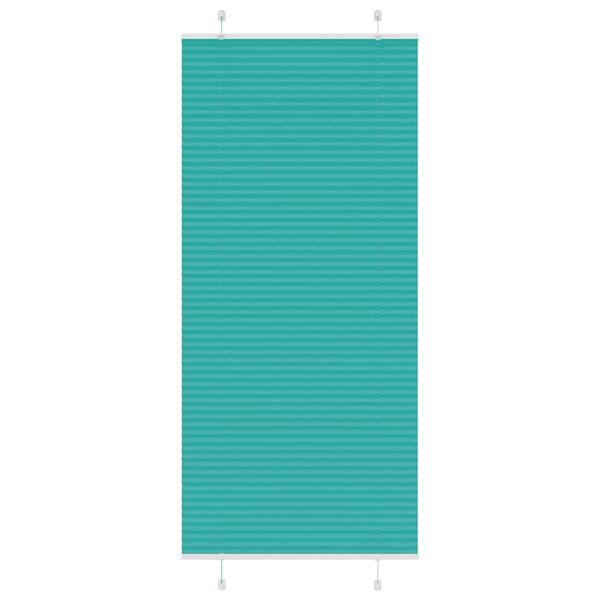 vidaXL Plisovaná roleta petrolejovo zelená 85x200 cm šírka látky 84,4 cm polyester