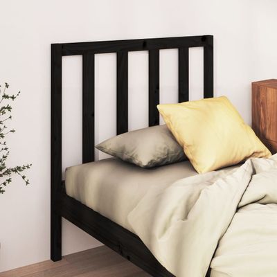 vidaXL Čelo postele čierne 81x4x100 cm masívna borovica