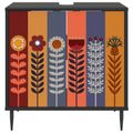 vidaXL Kúpeľňová skriňa ESSEN Čierny dub 60 x 40 x 61 cm