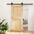 vidaXL Posuvné dvere Prírodná a čierna 95 x 210 cm