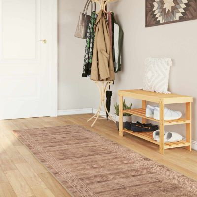 vidaXL Behúň MARSA Biely 100 x 300 cm Polyester a PVC