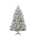 vidaXL Umelý Sklápací Vianočný Stromček 300 LED Zelená a biela 180 cm