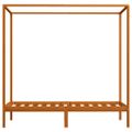 vidaXL Posteľný rám so strieškou medovo-hnedý 100x200 cm borovicový masív