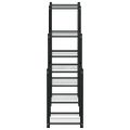 vidaXL Stojan na kvety 83x25x80 cm čierny kovový