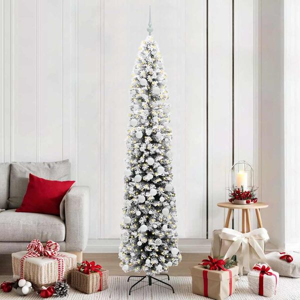 vidaXL Umelý vianočný stromček Zelená 210 cm PVC, oceľ a plast