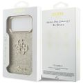 Guess Fixed Glitter Big 4G Metal Frame puzdro pre iPhone 17 Pro Max zlatá