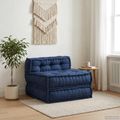 vidaXL Modulová pohovka Látka Indigo 70 x 70 x 56 cm