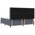 vidaXL Posteľ s pružinovým rámom Tmavo šedá 200 x 200 cm Zamat