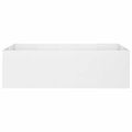 vidaXL Záhradný kvetináč Biela 200 x 80 x 60 cm Studený valcovaný oceľ